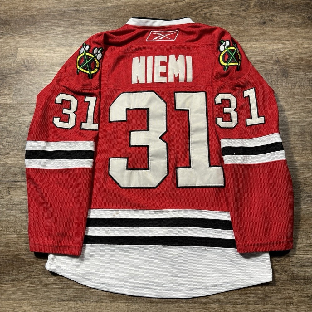 ANTTI NIEMI REEBOK CHICAGO BLACKHAWKS NHL JERSEY STANLEY CUP FINAL 2010 SZ 48